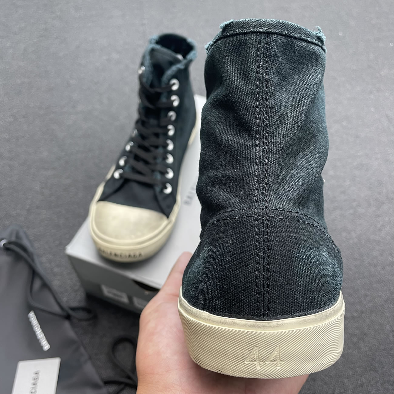 Balenciaga Paris High Top Black 688752w3rc11090 (7) - www.newkick.vip
