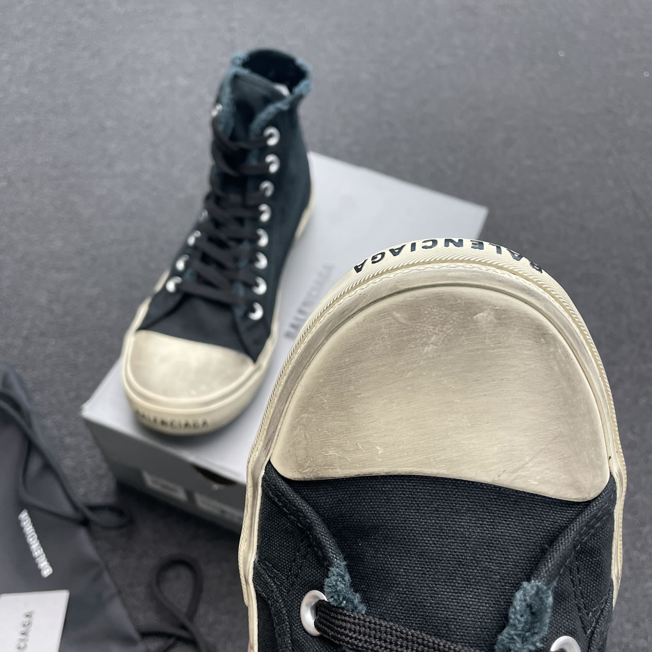 Balenciaga Paris High Top Black 688752w3rc11090 (8) - www.newkick.vip