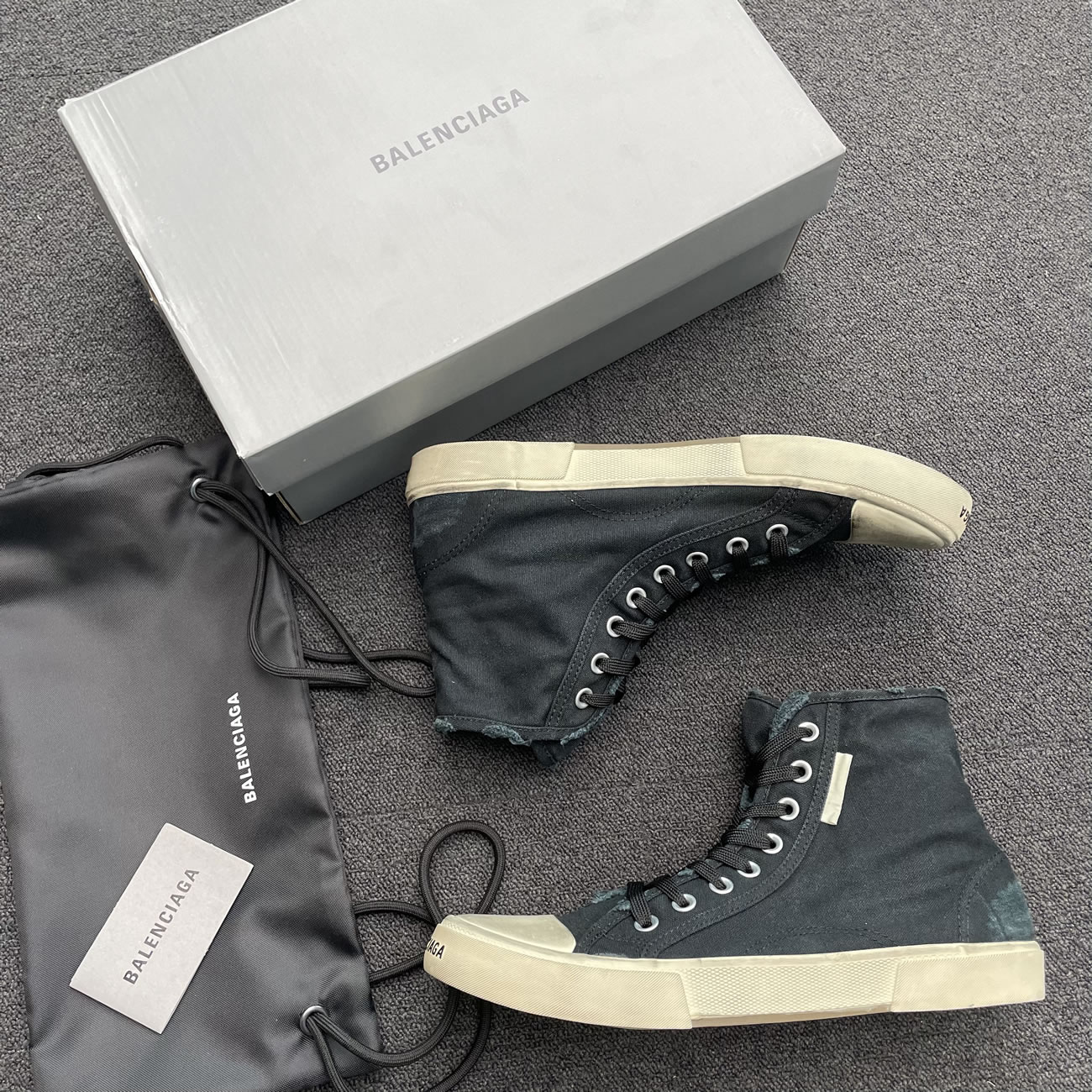 Balenciaga Paris High Top Black 688752w3rc11090 (9) - www.newkick.vip