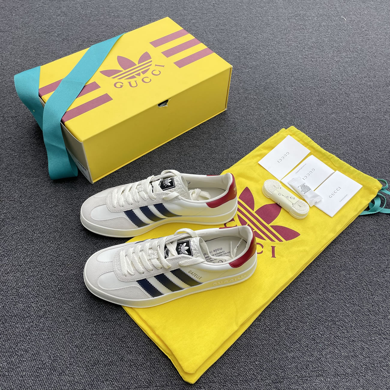 Adidas X Gucci Gazelle White 707847utt109060 (6) - www.newkick.vip