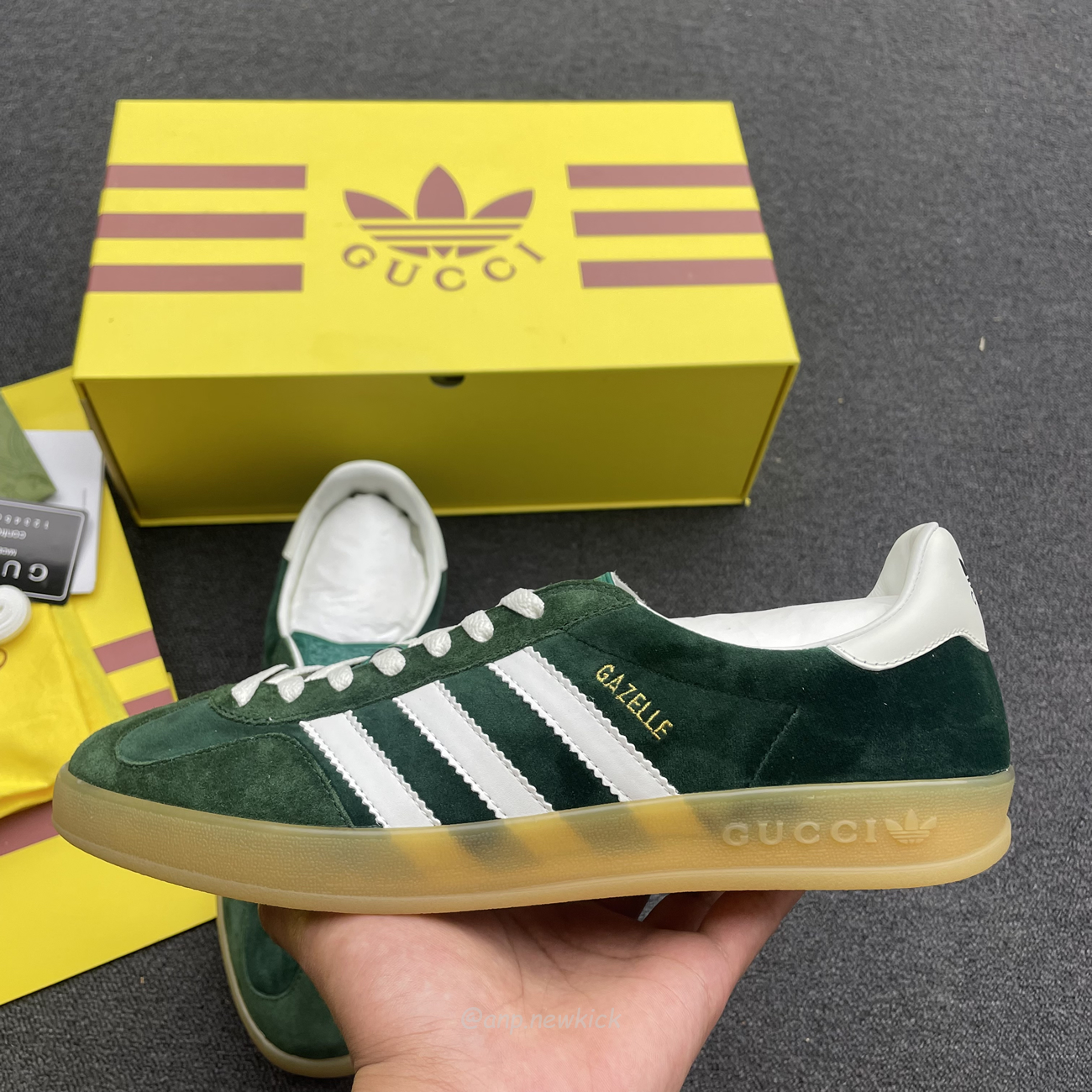 Adidas Gazelle Collegiate Green White Gum 707861utt109060 (6) - www.newkick.vip