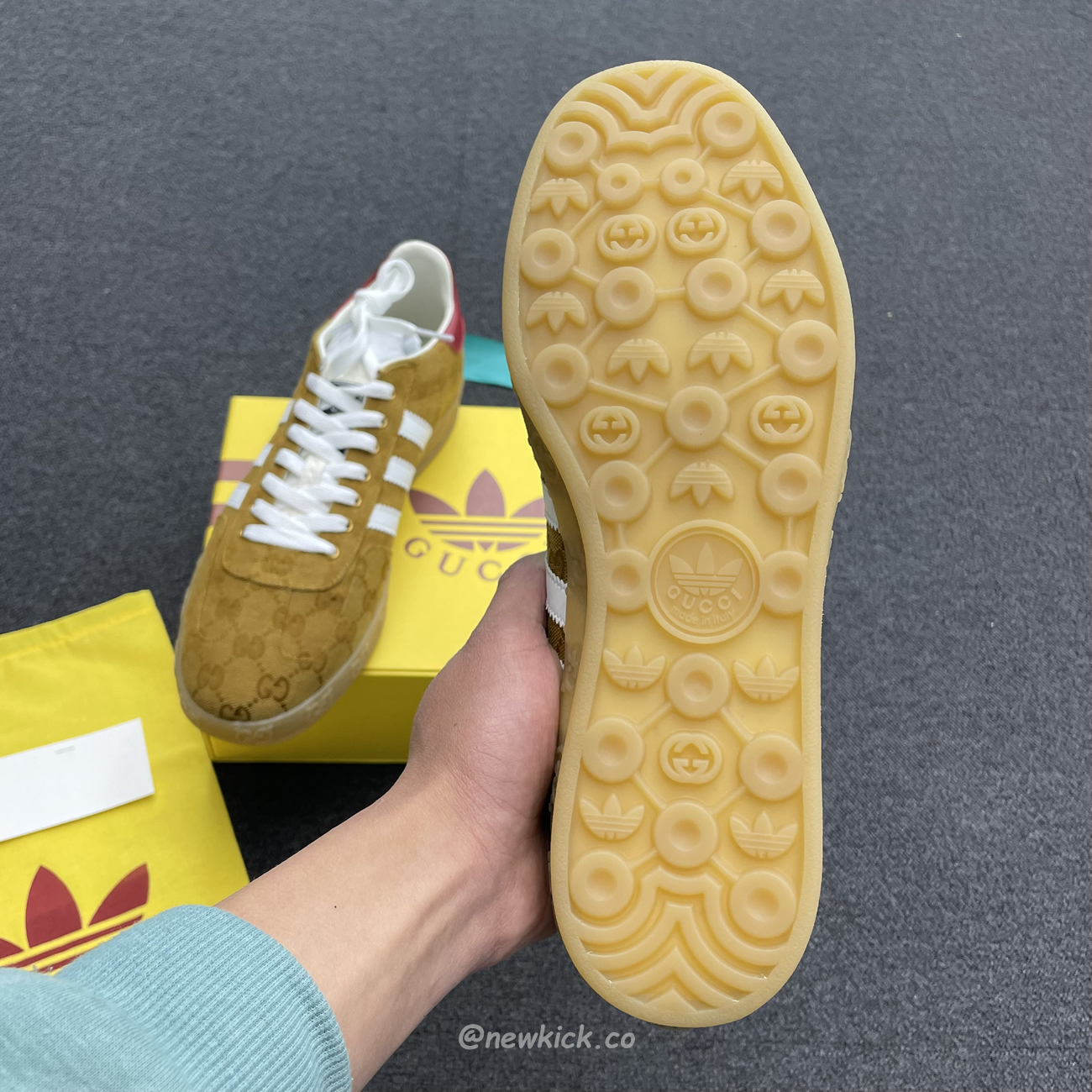 Adidas Gazelle Gucci Original Gg Beige Brown 707868 Uwv20 7162 (7) - www.newkick.vip