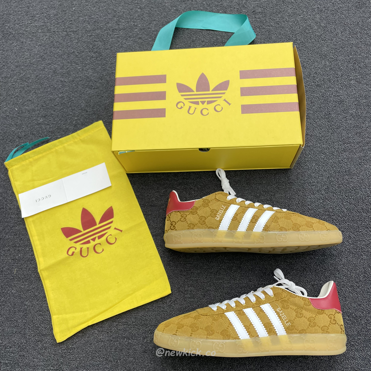 Adidas Gazelle Gucci Original Gg Beige Brown 707868 Uwv20 7162 (8) - www.newkick.vip