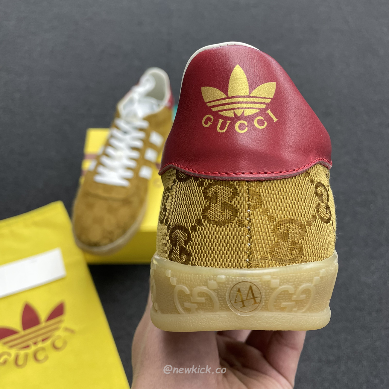 Adidas Gazelle Gucci Original Gg Beige Brown 707868 Uwv20 7162 (9) - www.newkick.vip