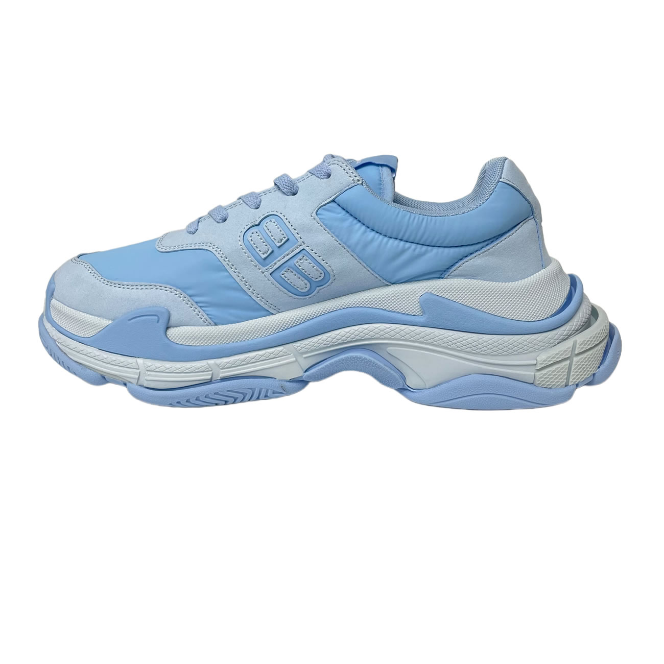 Balenciaga Triple S Nylon Black Bule 710157 W3cu1 1000 (18) - www.newkick.vip