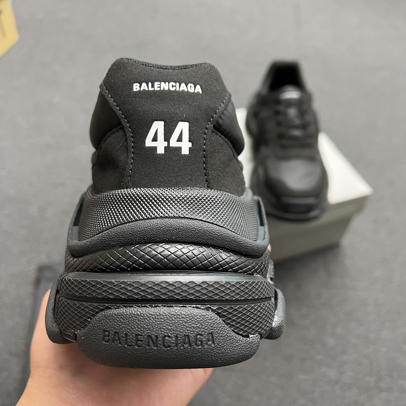 Balenciaga Triple S Nylon Black Bule 710157 W3cu1 1000 (2) - www.newkick.vip