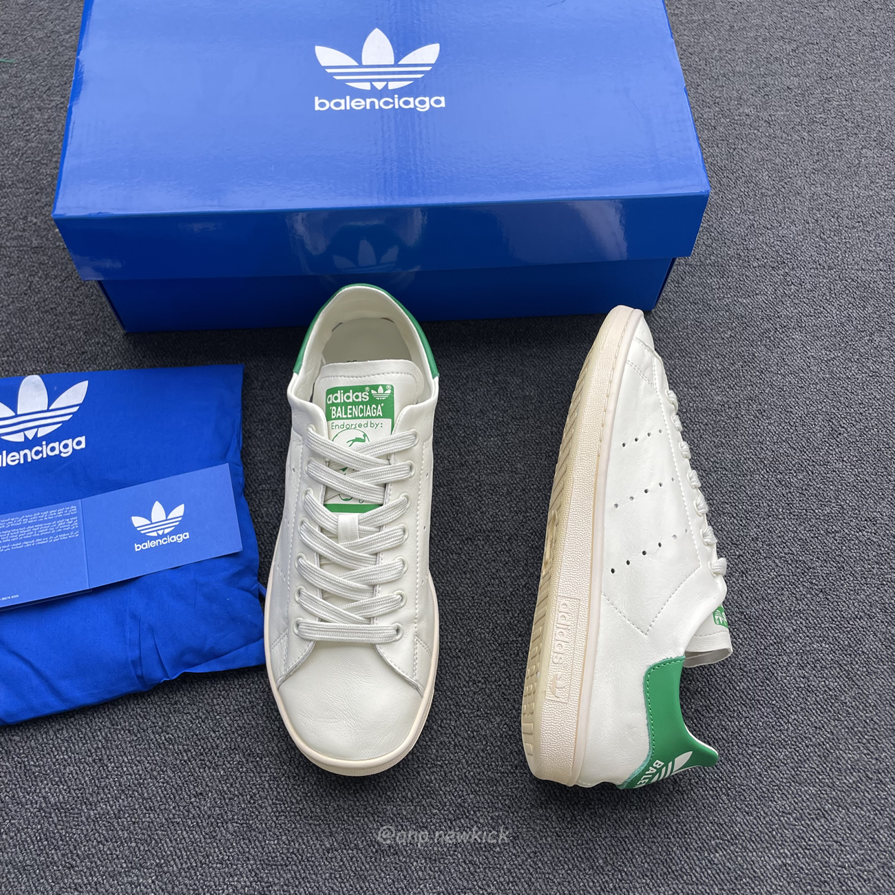 Adidas X Balenciaga Stan Smith Worn Out Off White Green 721835 Wbdv4 9703 (4) - www.newkick.vip