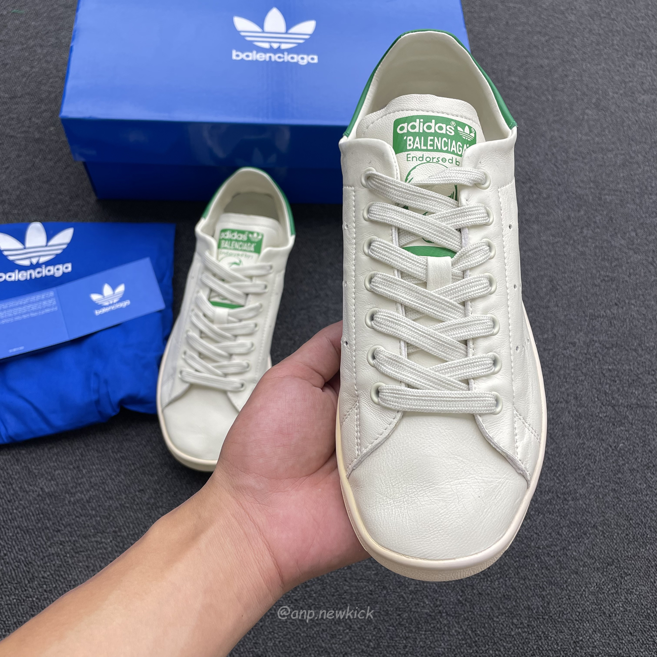 Adidas X Balenciaga Stan Smith Worn Out Off White Green 721835 Wbdv4 9703 (9) - www.newkick.vip