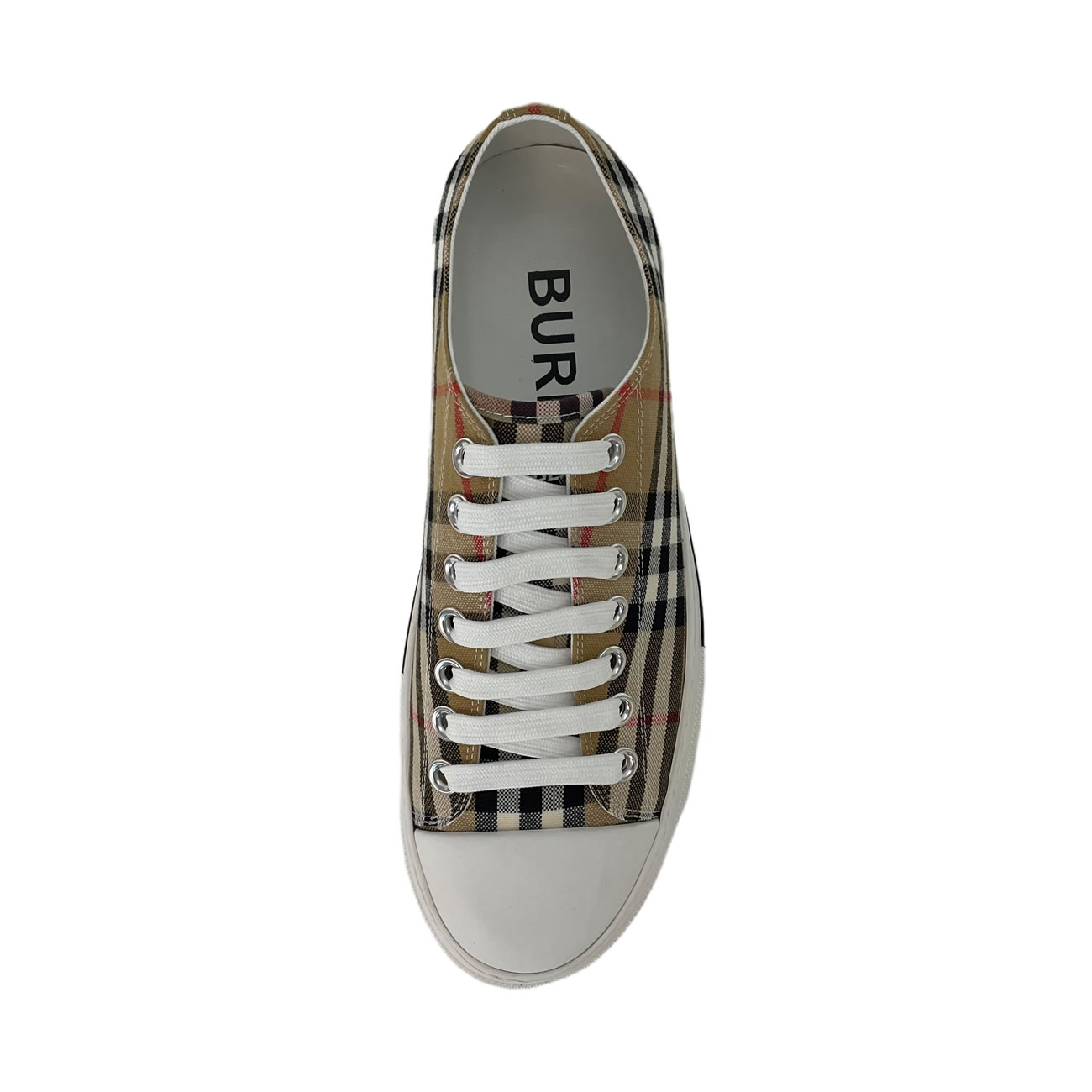 Burberry Vintage Check Cotton Sneakers Archive Beige White W 80505061 (9) - www.newkick.vip Burberry Vintage Check Cotton Sneakers Archive Beige White W 80505061 (9) - www.newkick.vip