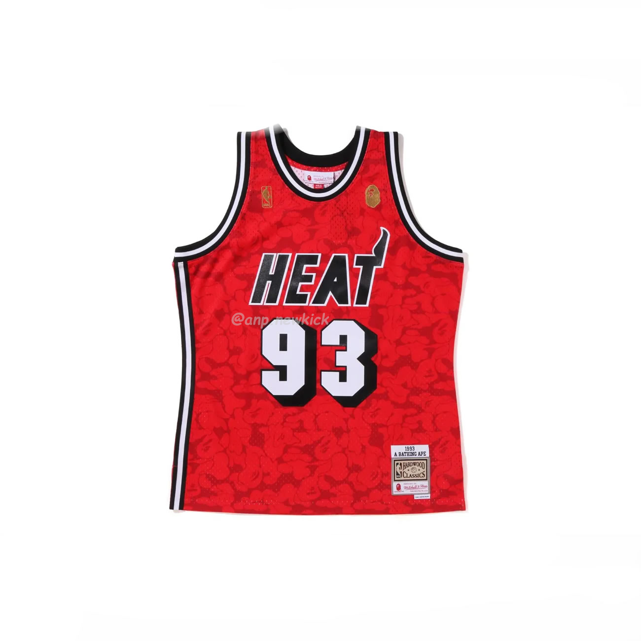 A Bathing Ape X Mitchell Ness New Jersey Nets Jersey Black Red Blue (2) - www.newkick.vip