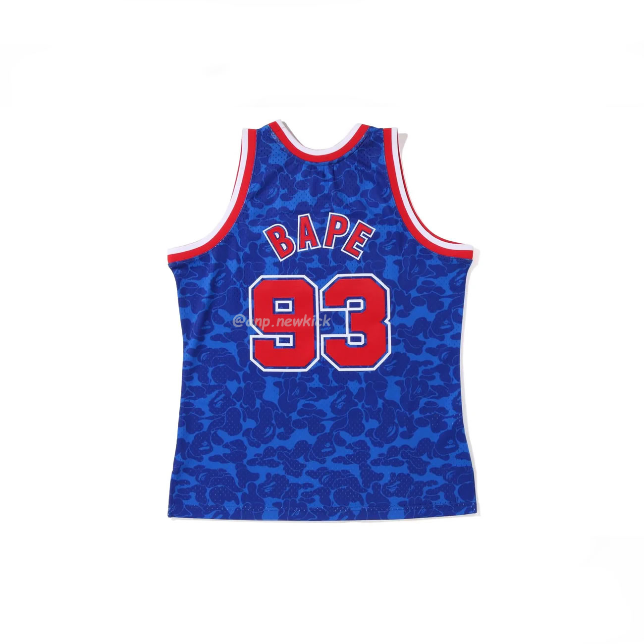 A Bathing Ape X Mitchell Ness New Jersey Nets Jersey Black Red Blue (7) - www.newkick.vip