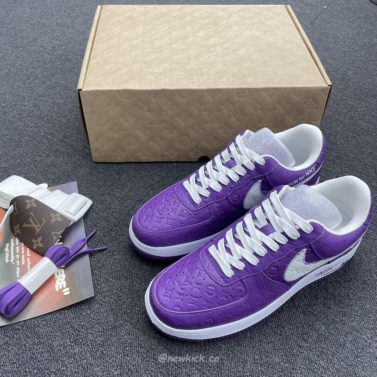 Lv X Nike Air Force 1 Low Purple (2) - www.newkick.vip