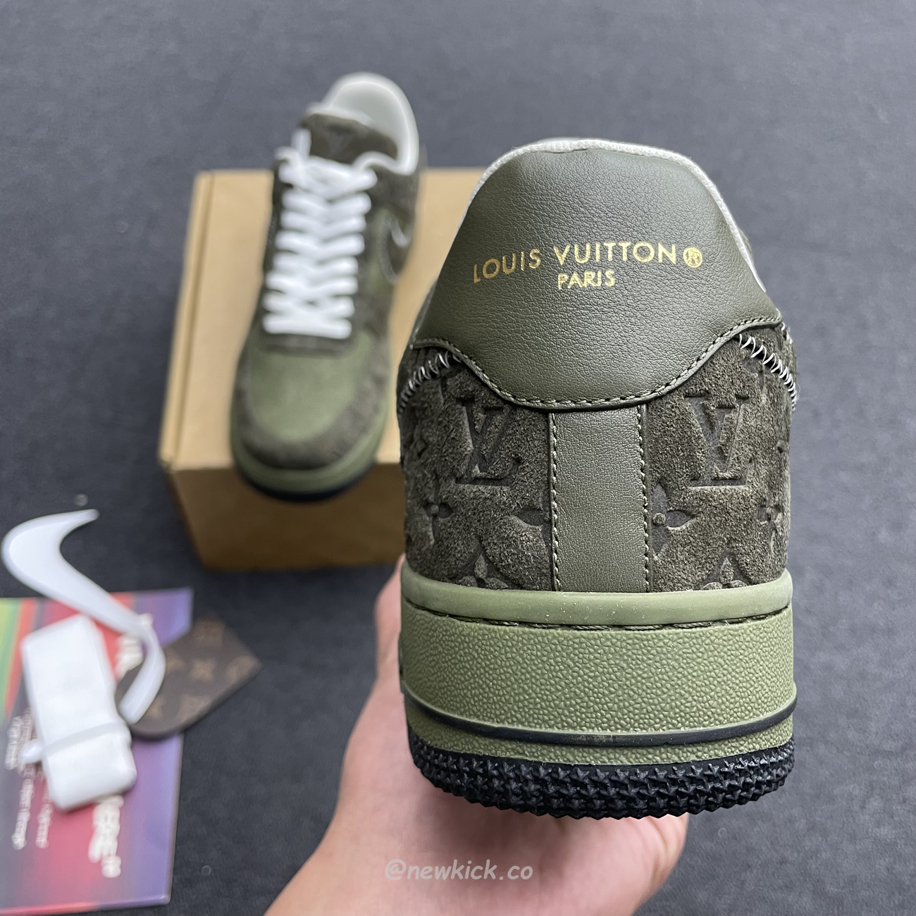 Lv X Nike Air Force 1 Low Green (3) - www.newkick.vip