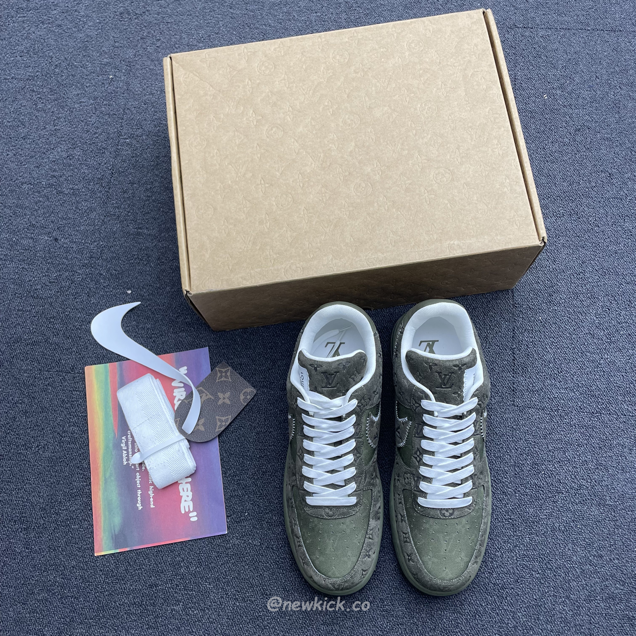 Lv X Nike Air Force 1 Low Green (5) - www.newkick.vip