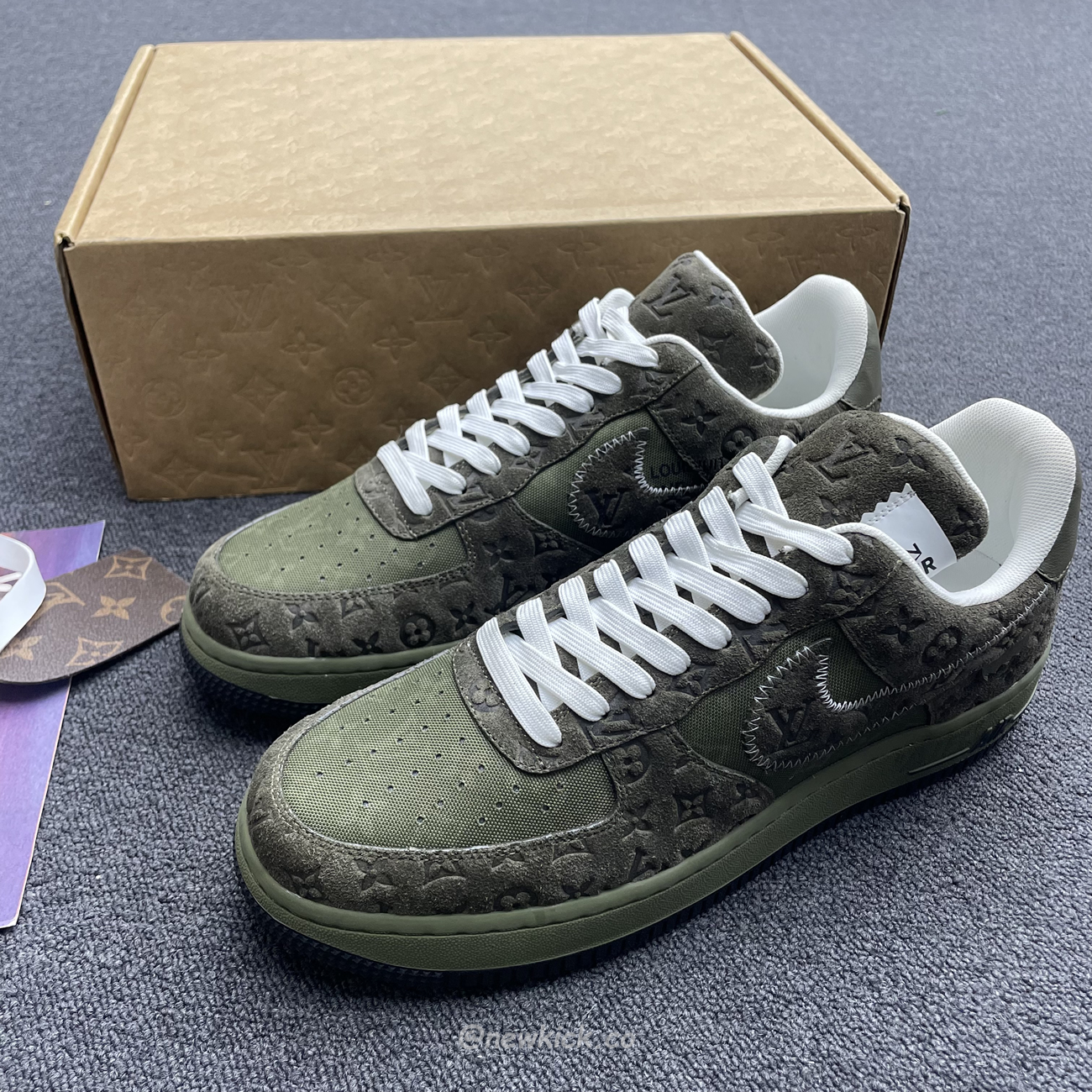 Lv X Nike Air Force 1 Low Green (7) - www.newkick.vip
