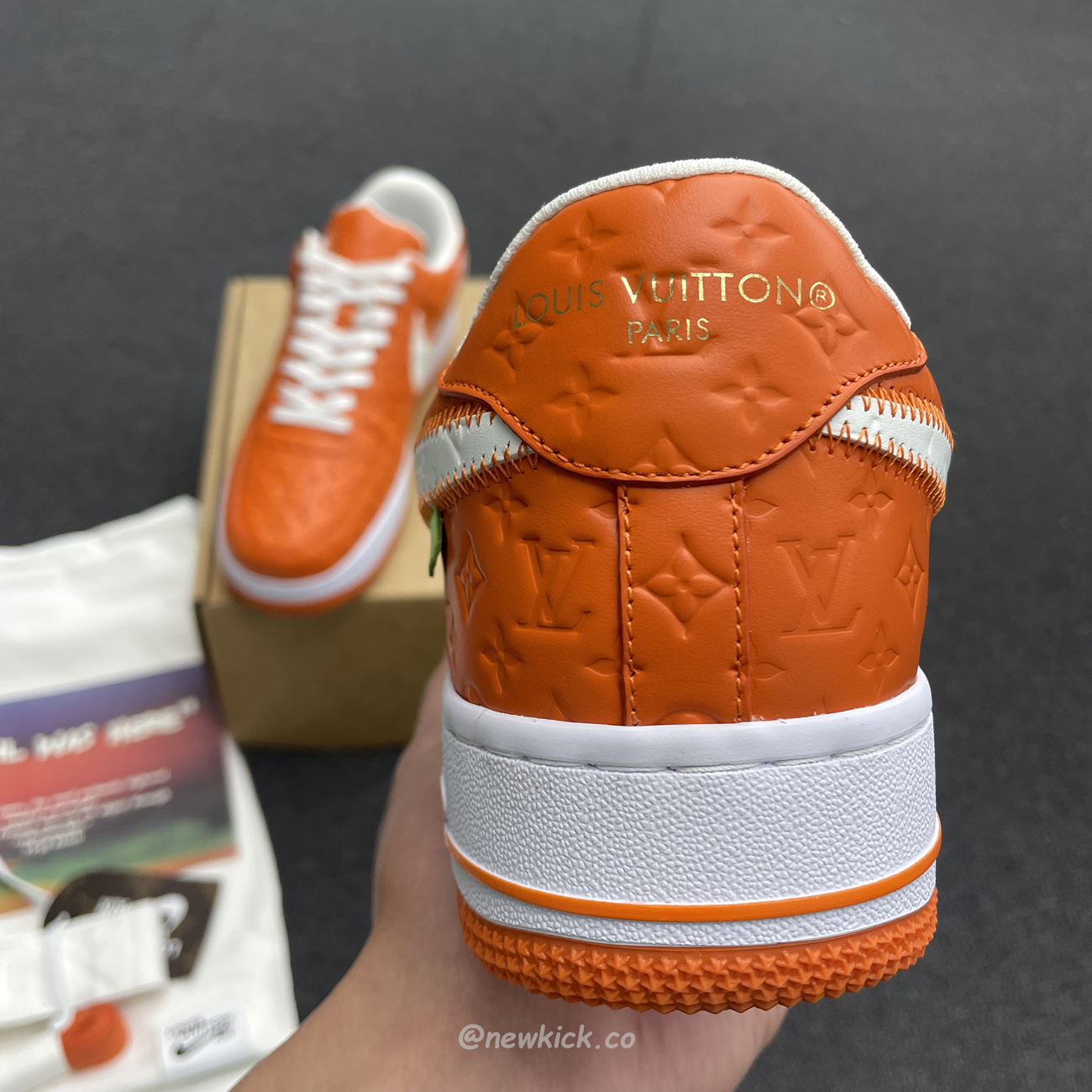 Lv X Nike Air Force 1 Low Orange (3) - www.newkick.vip