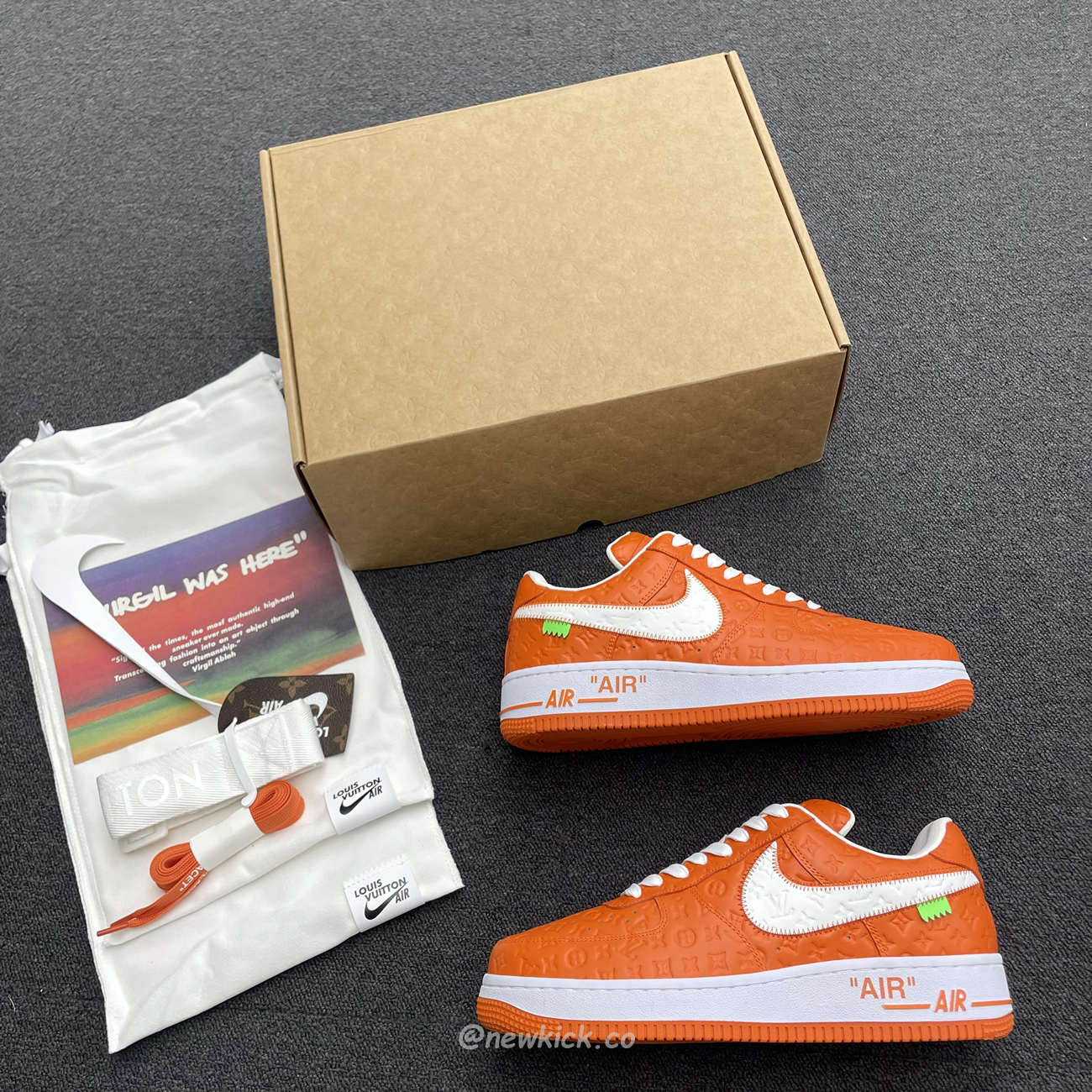 Lv X Nike Air Force 1 Low Orange (6) - www.newkick.vip