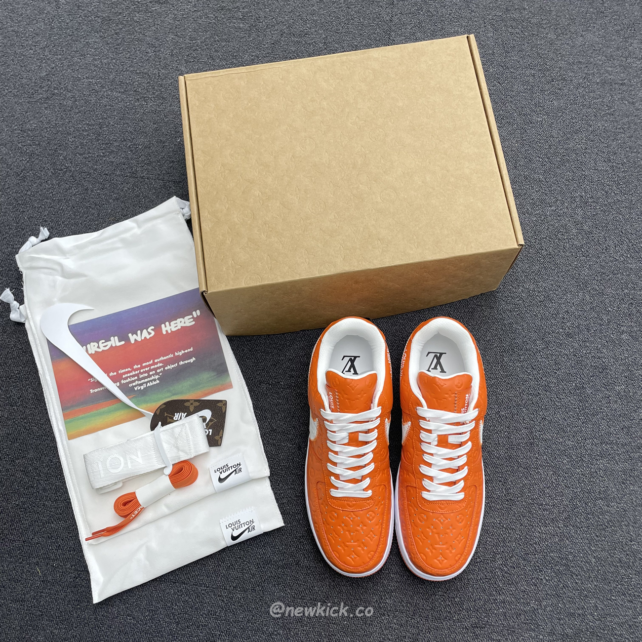 Lv X Nike Air Force 1 Low Orange (7) - www.newkick.vip