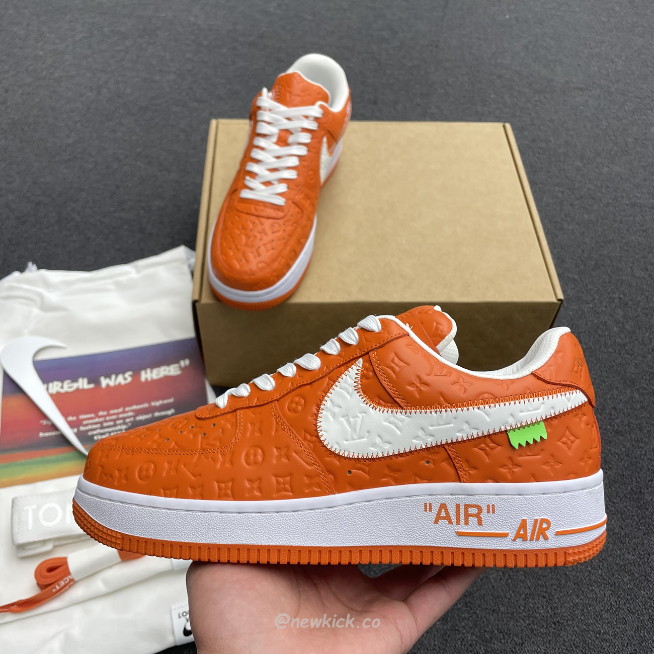 Lv X Nike Air Force 1 Low Orange (8) - www.newkick.vip