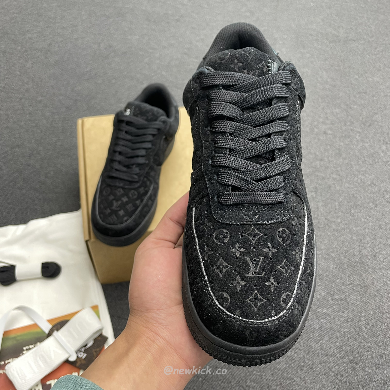 Louis Vuitton Nike Air Force 1 Low By Virgil Abloh Black (10) - www.newkick.vip