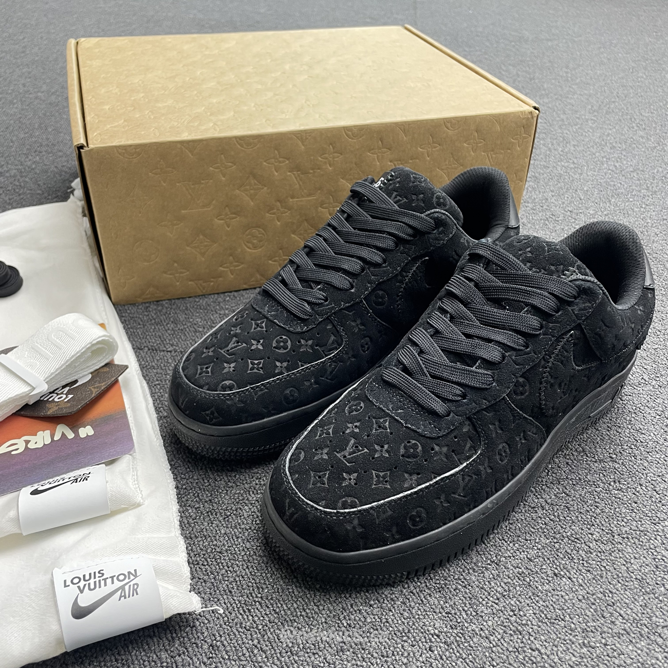 Louis Vuitton Nike Air Force 1 Low By Virgil Abloh Black (8) - www.newkick.vip
