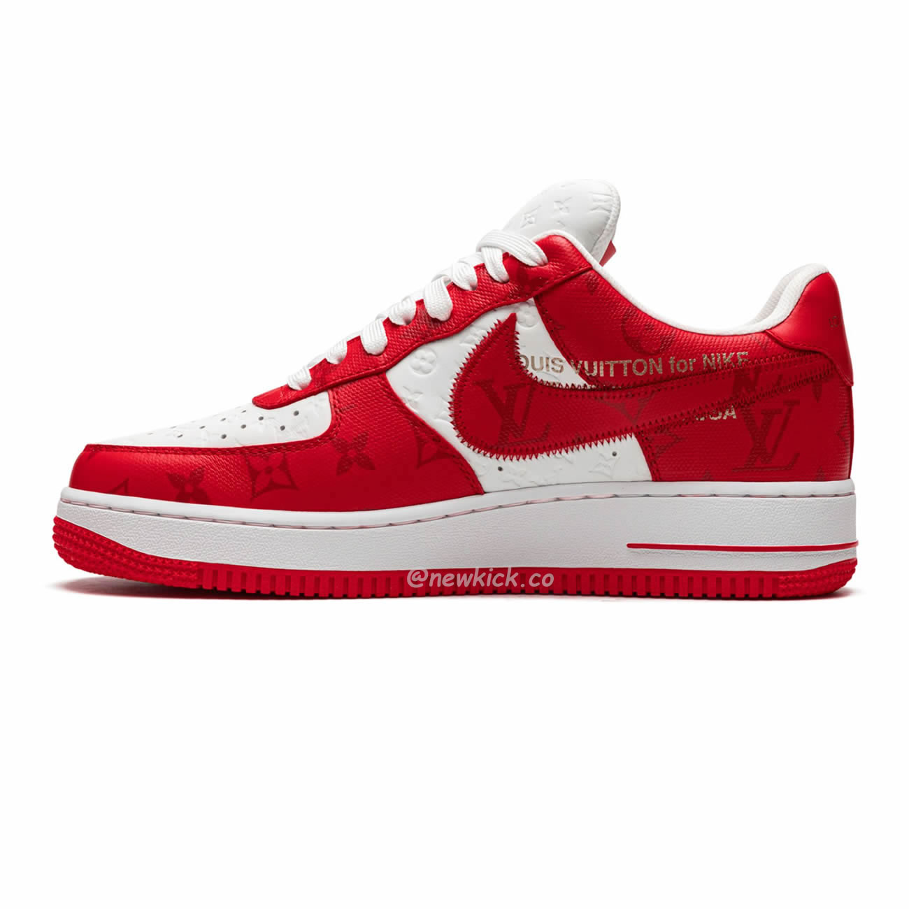 Louis Vuitton Nike Air Force 1 Low By Virgil Abloh White Green Royal (39) - www.newkick.vip