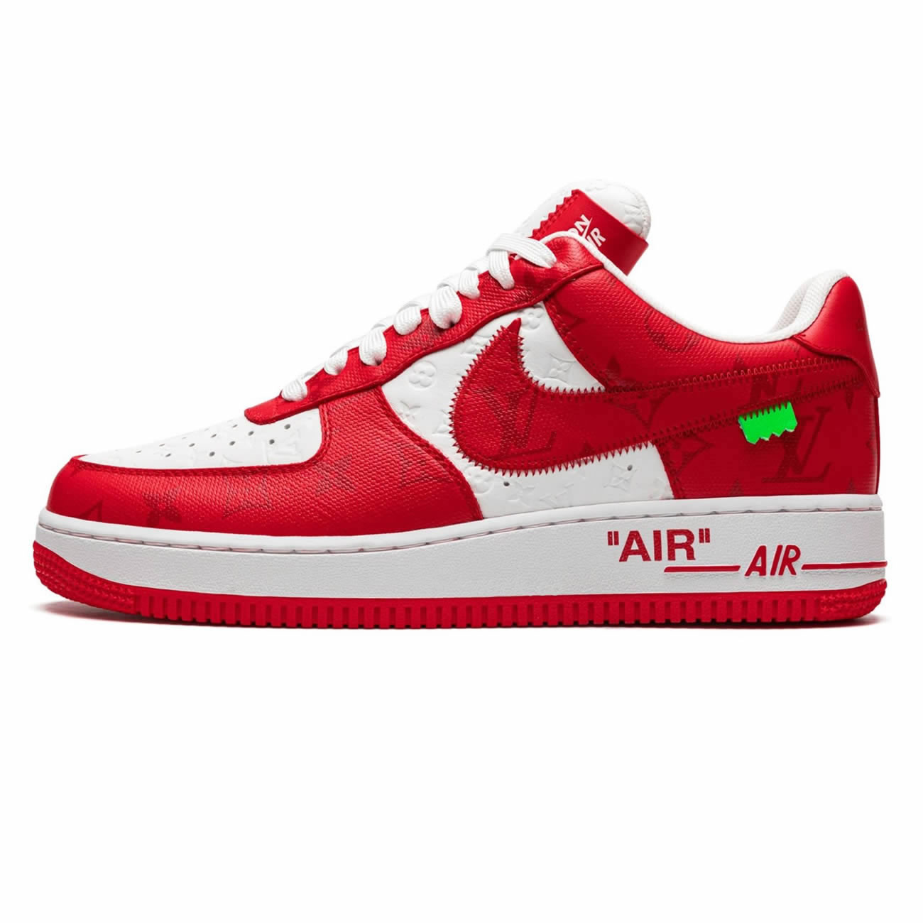 Louis Vuitton Nike Air Force 1 Low By Virgil Abloh White Green Royal (41) - www.newkick.vip