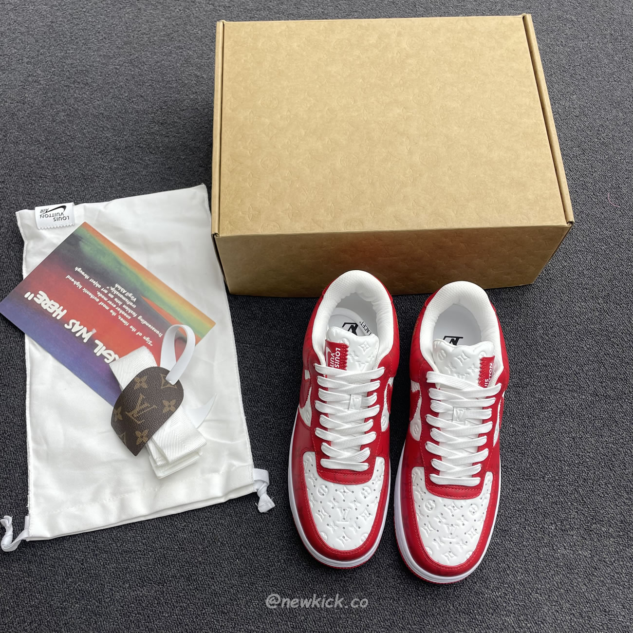 Louis Vuitton Nike Air Force 1 Low By Virgil Abloh White Green Royal (50) - www.newkick.vip