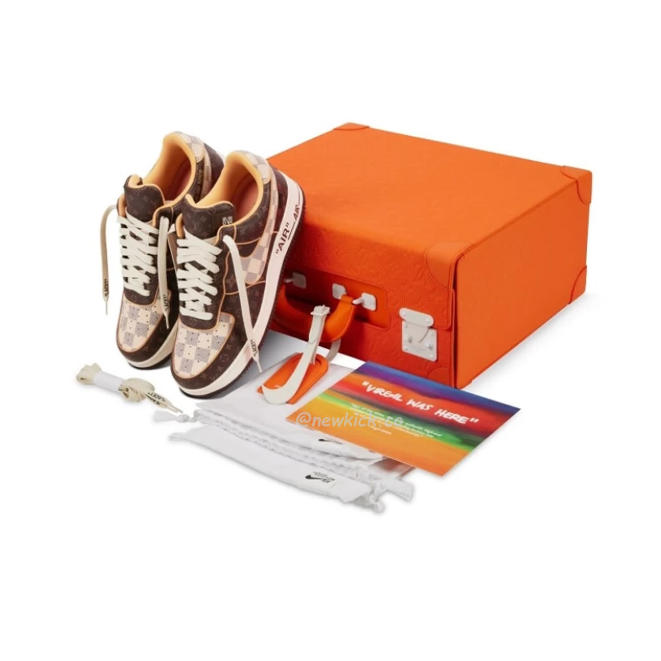 Nike Air Force 1 Low Louis Vuitton Monogram Brown Damier Azur (10) - www.newkick.vip
