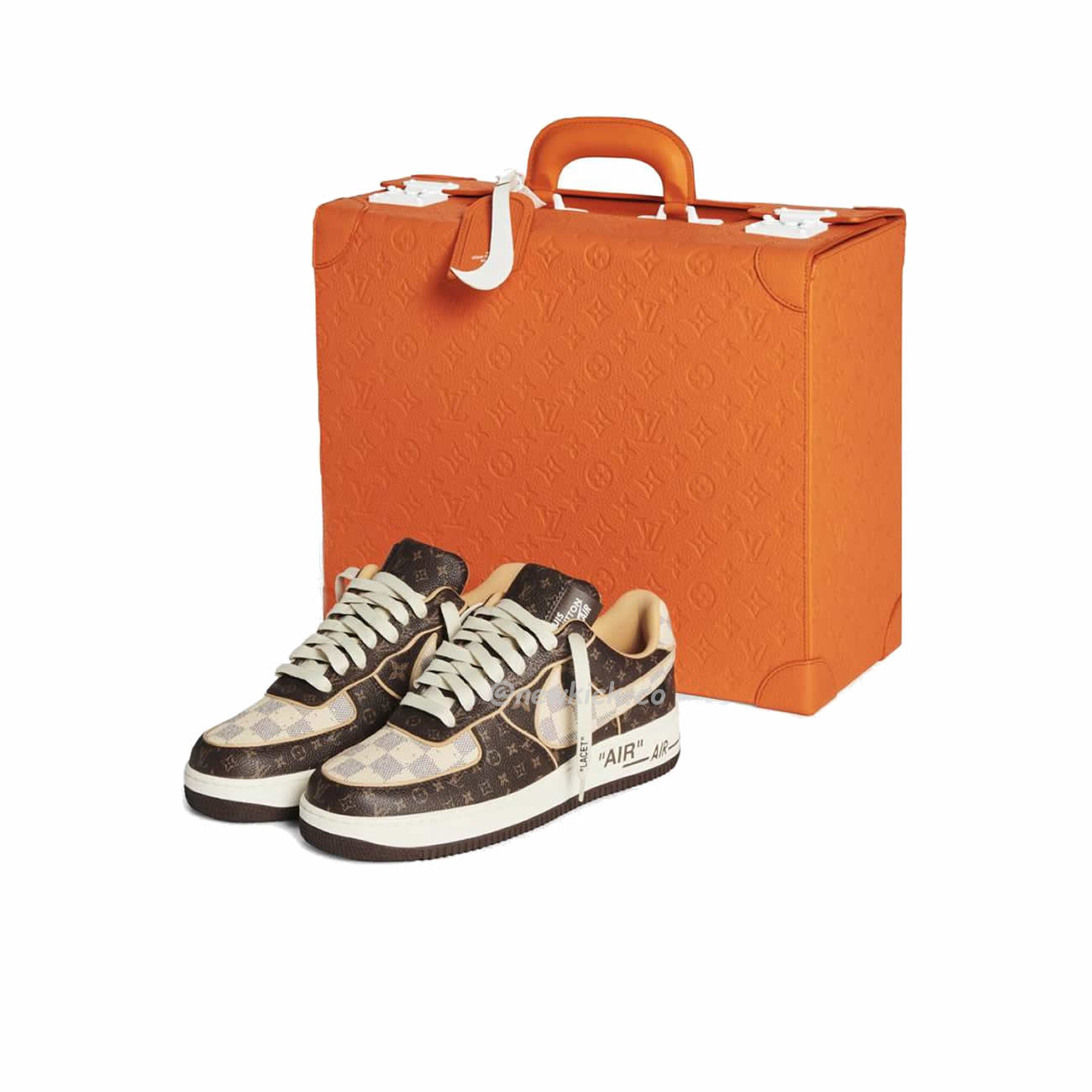 Nike Air Force 1 Low Louis Vuitton Monogram Brown Damier Azur (3) - www.newkick.vip