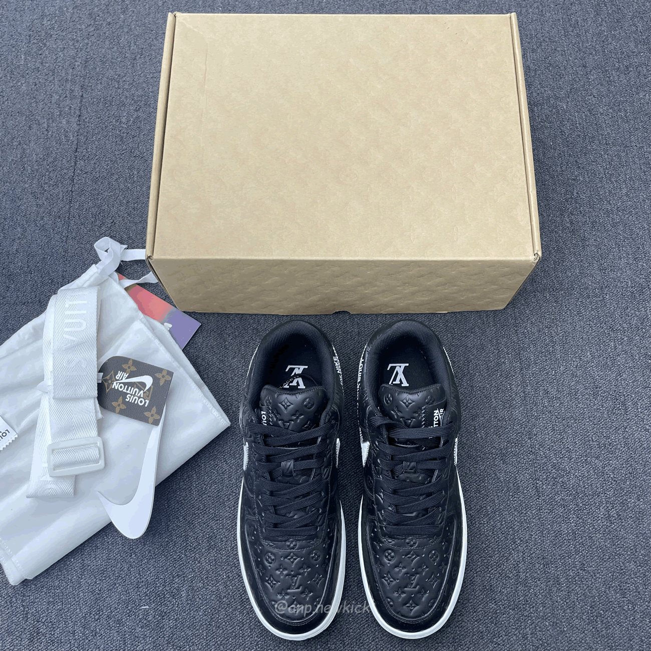 Louis Vuitton Nike Air Force 1 Low By Virgil Abloh White Black (10) - www.newkick.vip