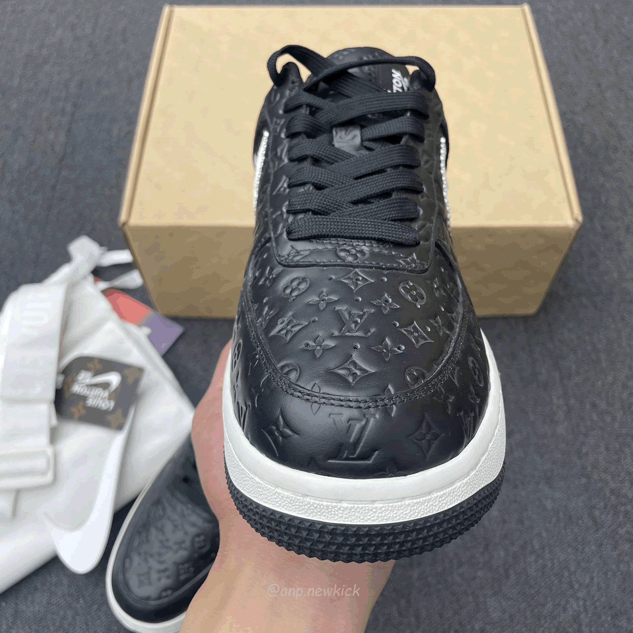 Louis Vuitton Nike Air Force 1 Low By Virgil Abloh White Black (7) - www.newkick.vip