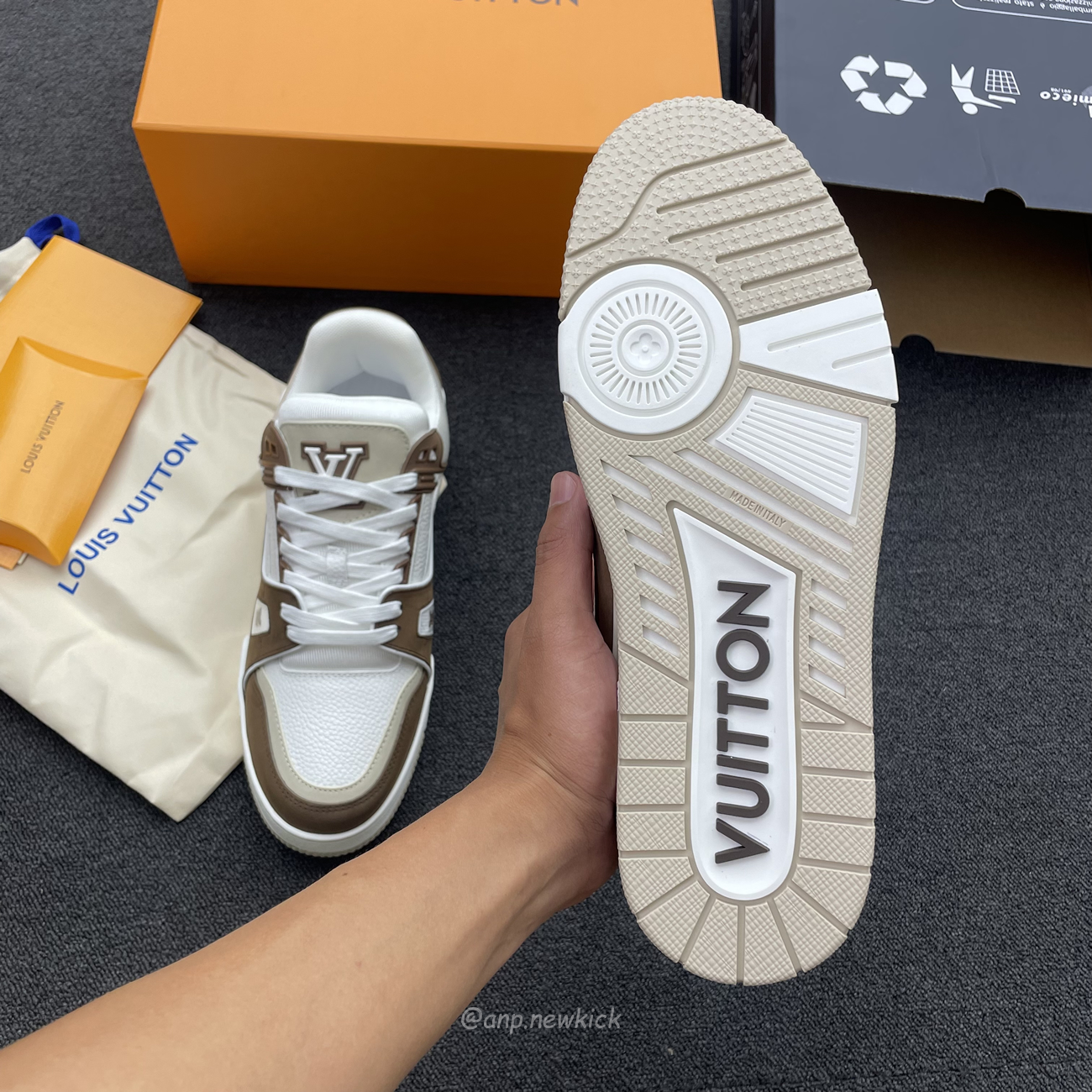 Louis Vuitton Lv Trainer White Brown Ag6u3amdbjn430 (5) - www.newkick.vip