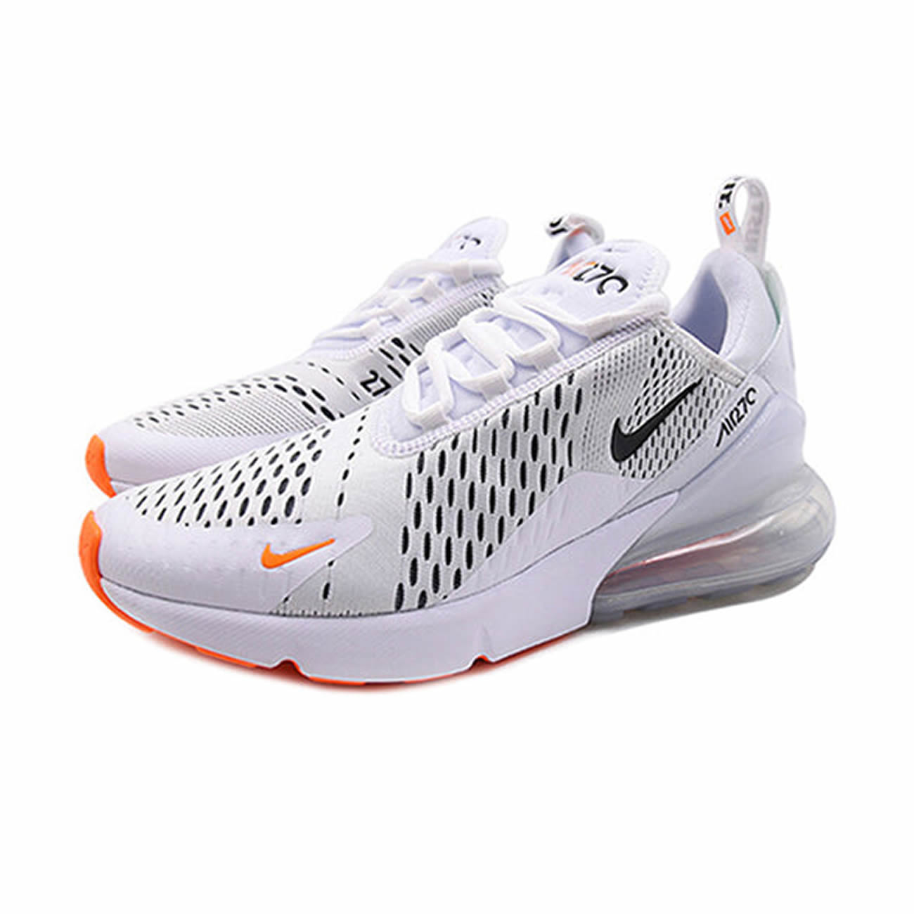Nike Air Max 270 White Black Total Orange Ah8050 106 (3) - www.newkick.vip