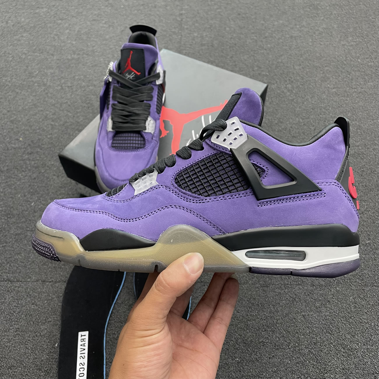 Travis Scott X Air Jordan 4 Retro Purple Aj4 766302 (9) - www.newkick.vip Travis Scott X Air Jordan 4 Retro Purple Aj4 766302 (9) - www.newkick.vip