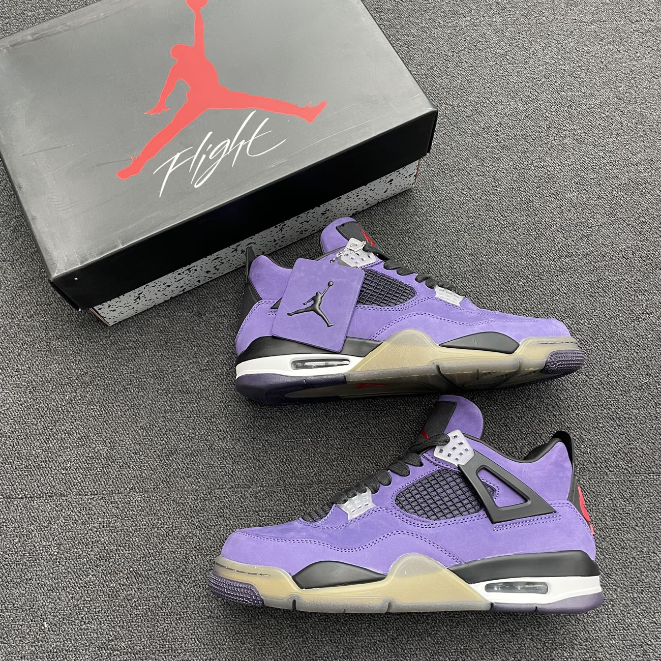 Travis Scott X Air Jordan 4 Retro Purple Aj4 766302 (3) - www.newkick.vip