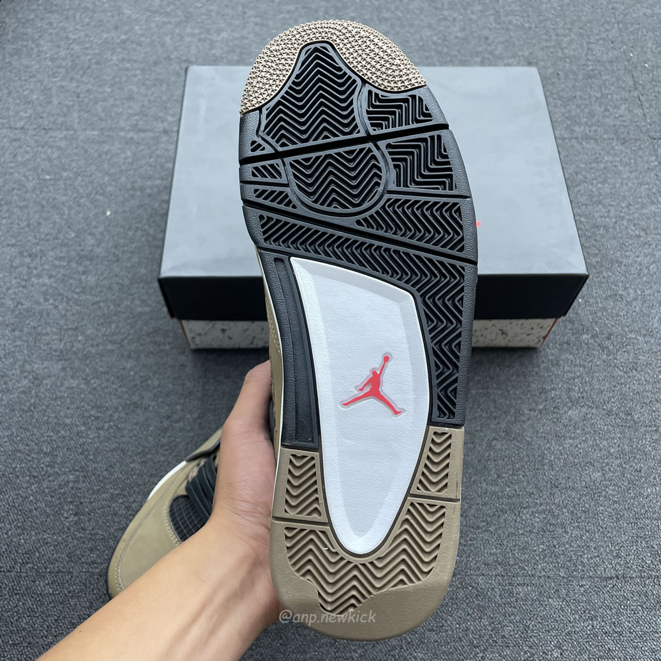 Air Jordan 4 X Travis Scott Olive Grey Black Aj4 882335 (2) - www.newkick.vip