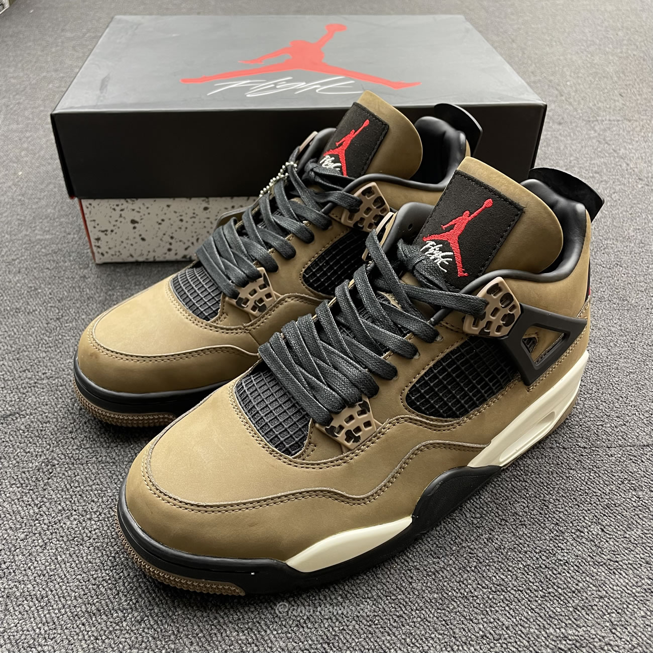 Air Jordan 4 X Travis Scott Olive Grey Black Aj4 882335 (5) - www.newkick.vip