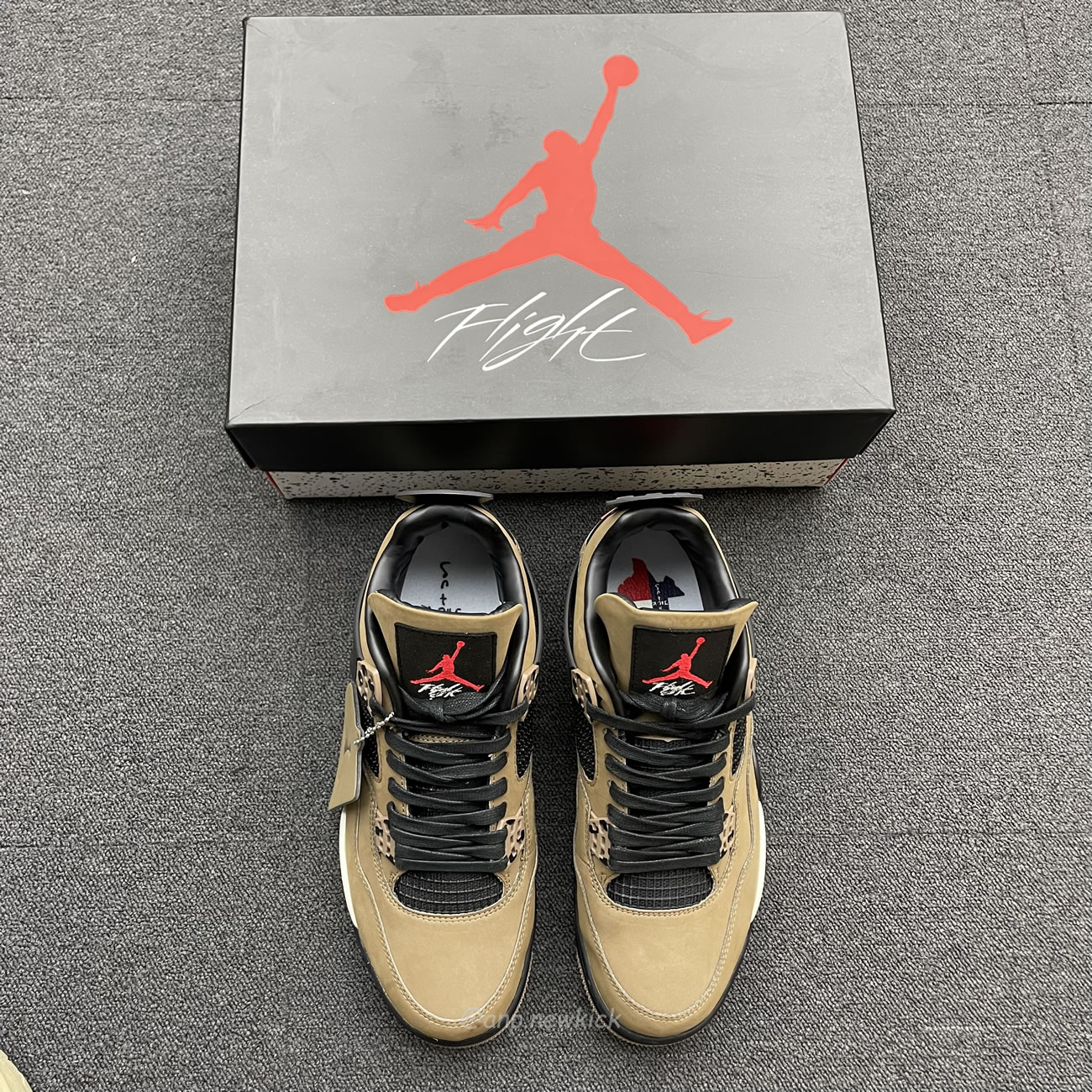 Air Jordan 4 X Travis Scott Olive Grey Black Aj4 882335 (9) - www.newkick.vip