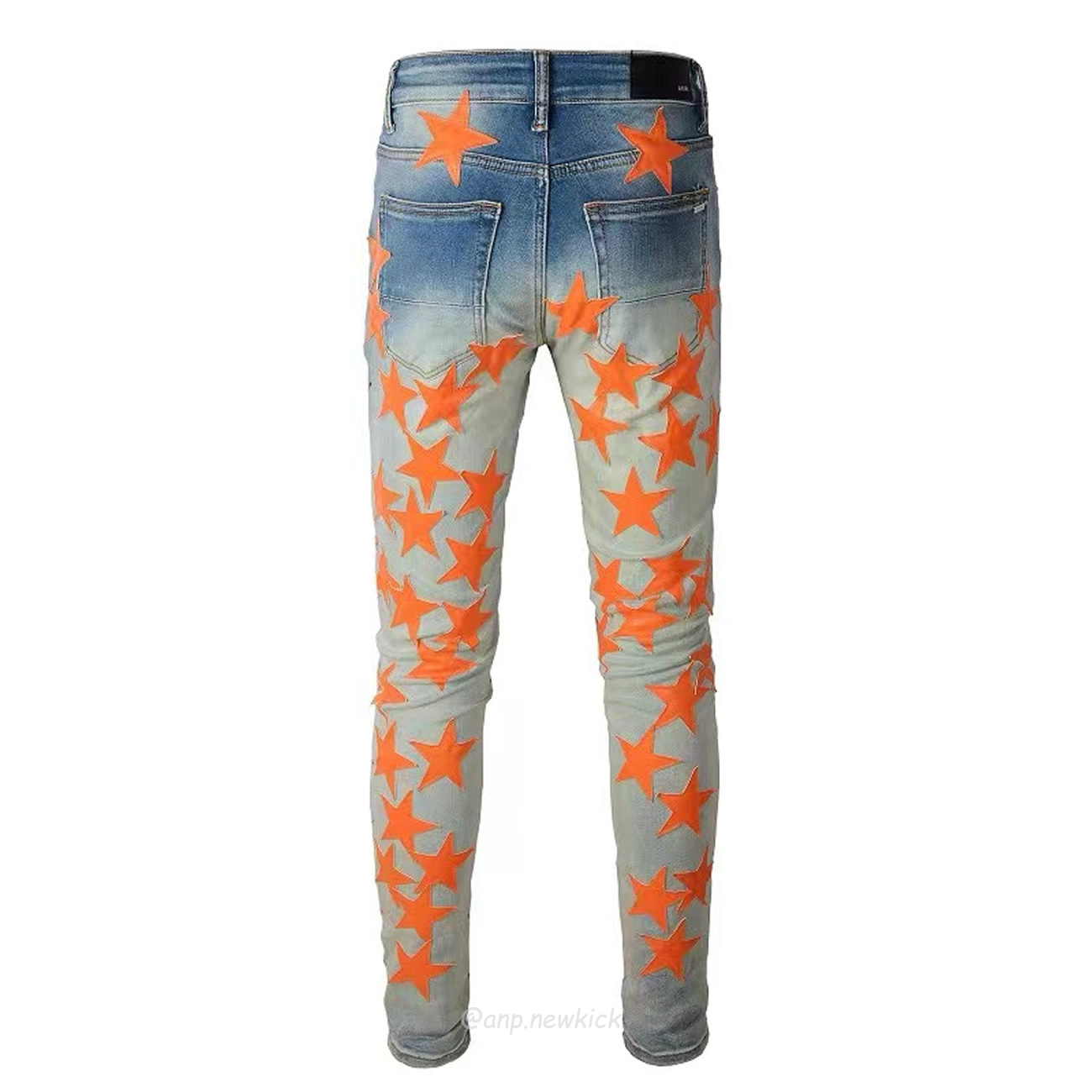 Amiri Chemist Denim Stars Skinny Jean Orange (3) - www.newkick.vip