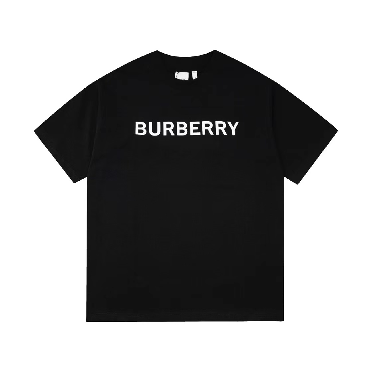 Burberry Logo Print Cotton Oversized T Shirt Black Blue White Aw22 (1) - www.newkick.vip