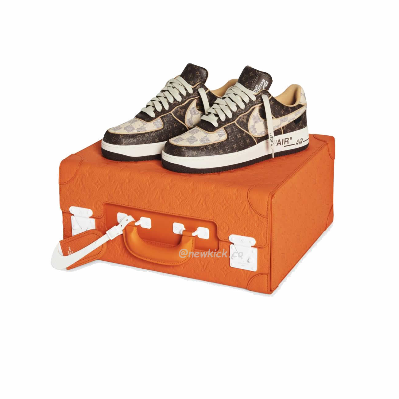 Nike Air Force 1 Low Louis Vuitton Monogram Brown Damier Azur (2) - www.newkick.vip