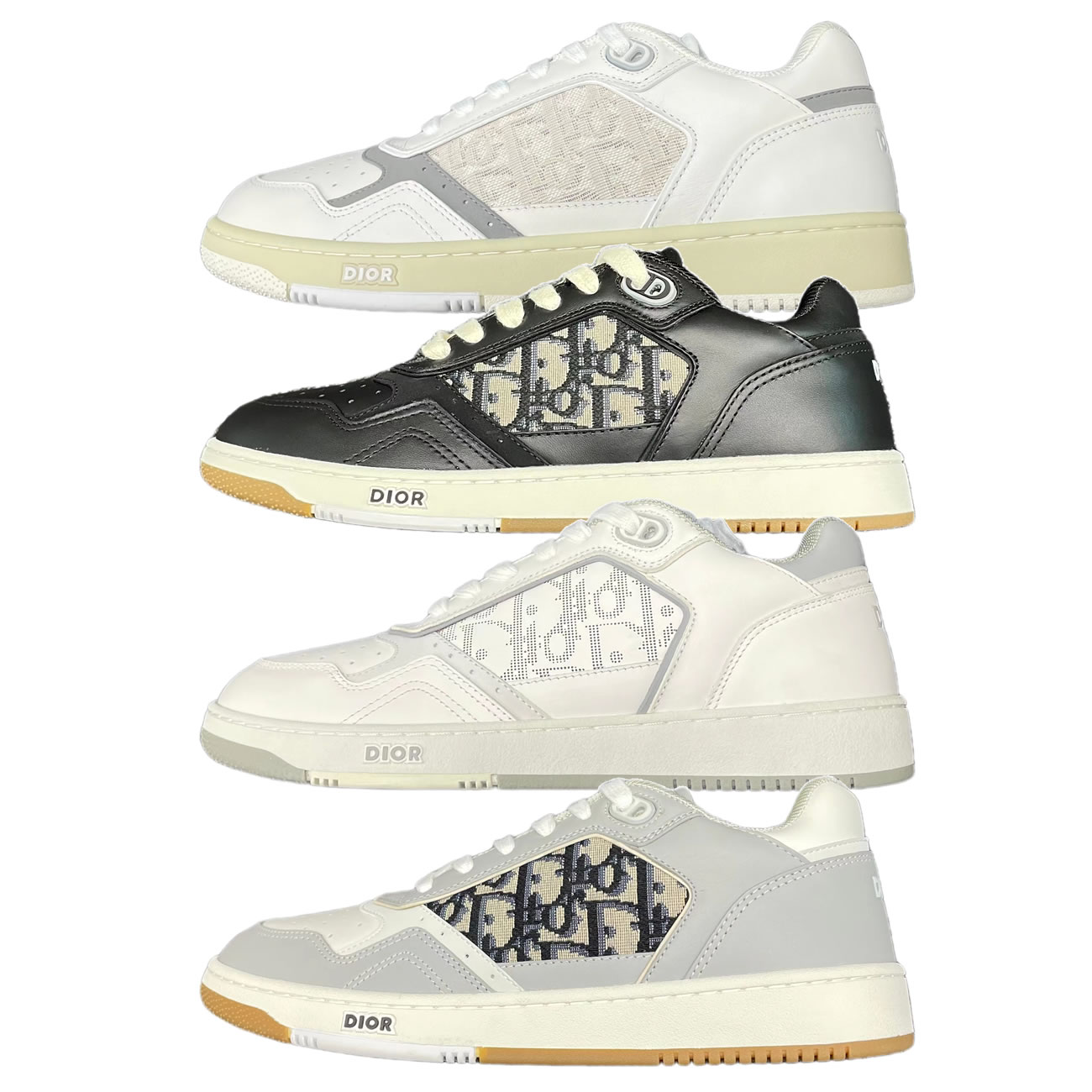 Dior B27 Low Gray White Beige Black 3sn272zir H165 H173 H965 H068 (26) - www.newkick.vip