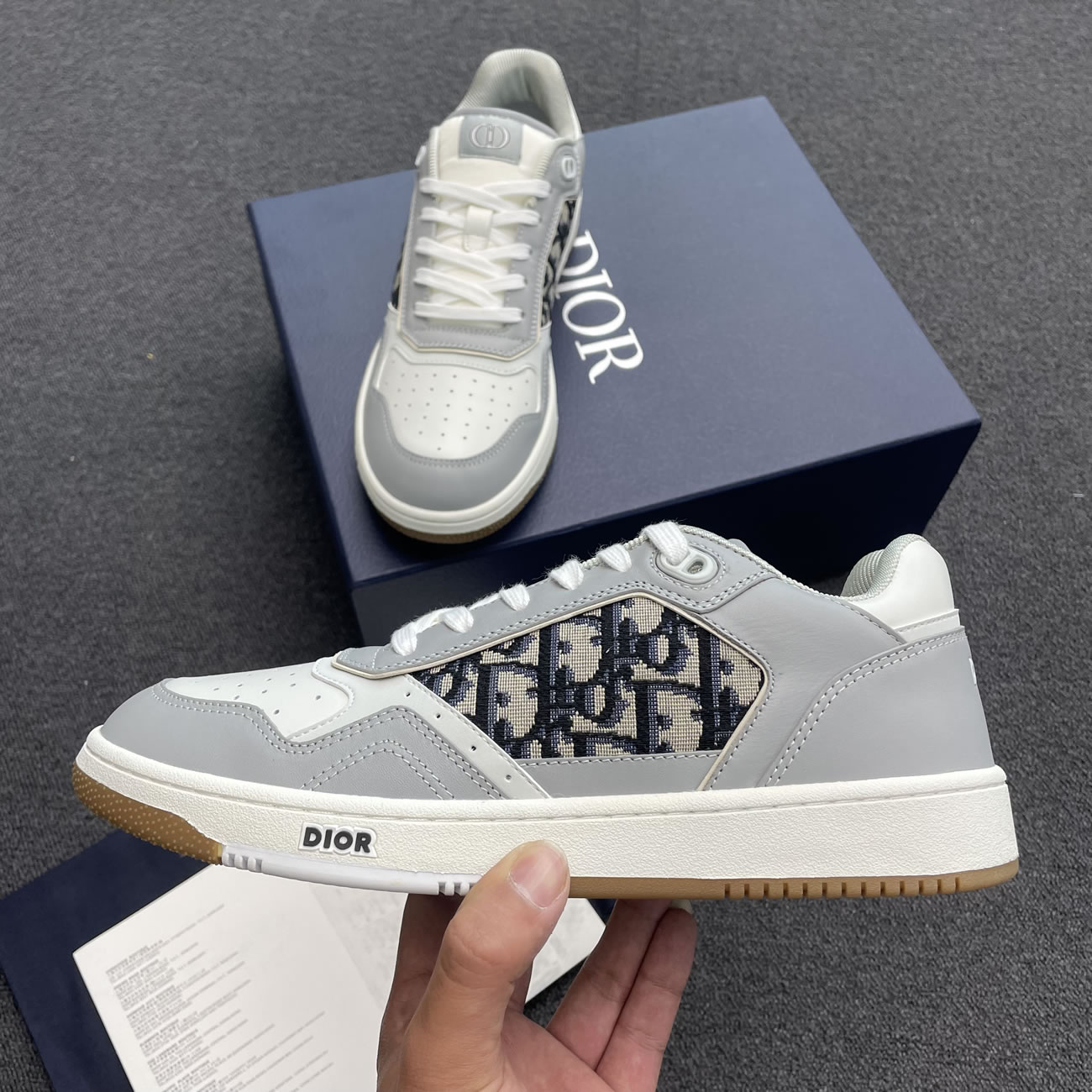 Dior B27 Low Gray White Beige Black 3sn272zir H165 H173 H965 H068 (10) - www.newkick.vip