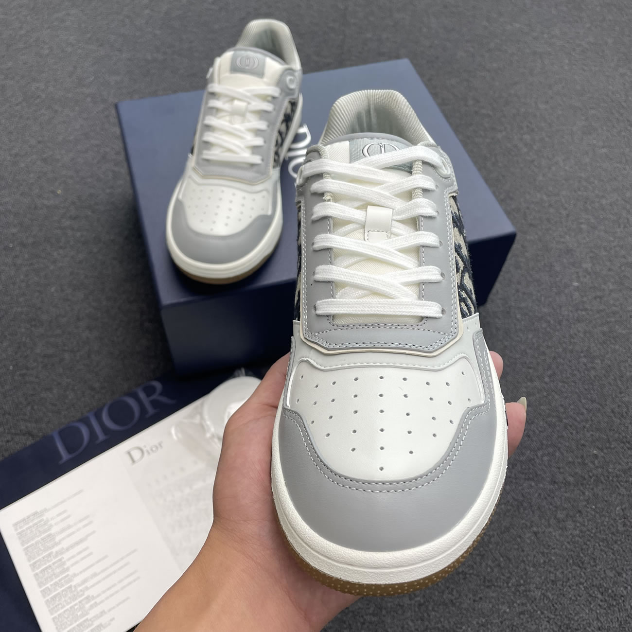 Dior B27 Low Gray White Beige Black 3sn272zir H165 H173 H965 H068 (12) - www.newkick.vip