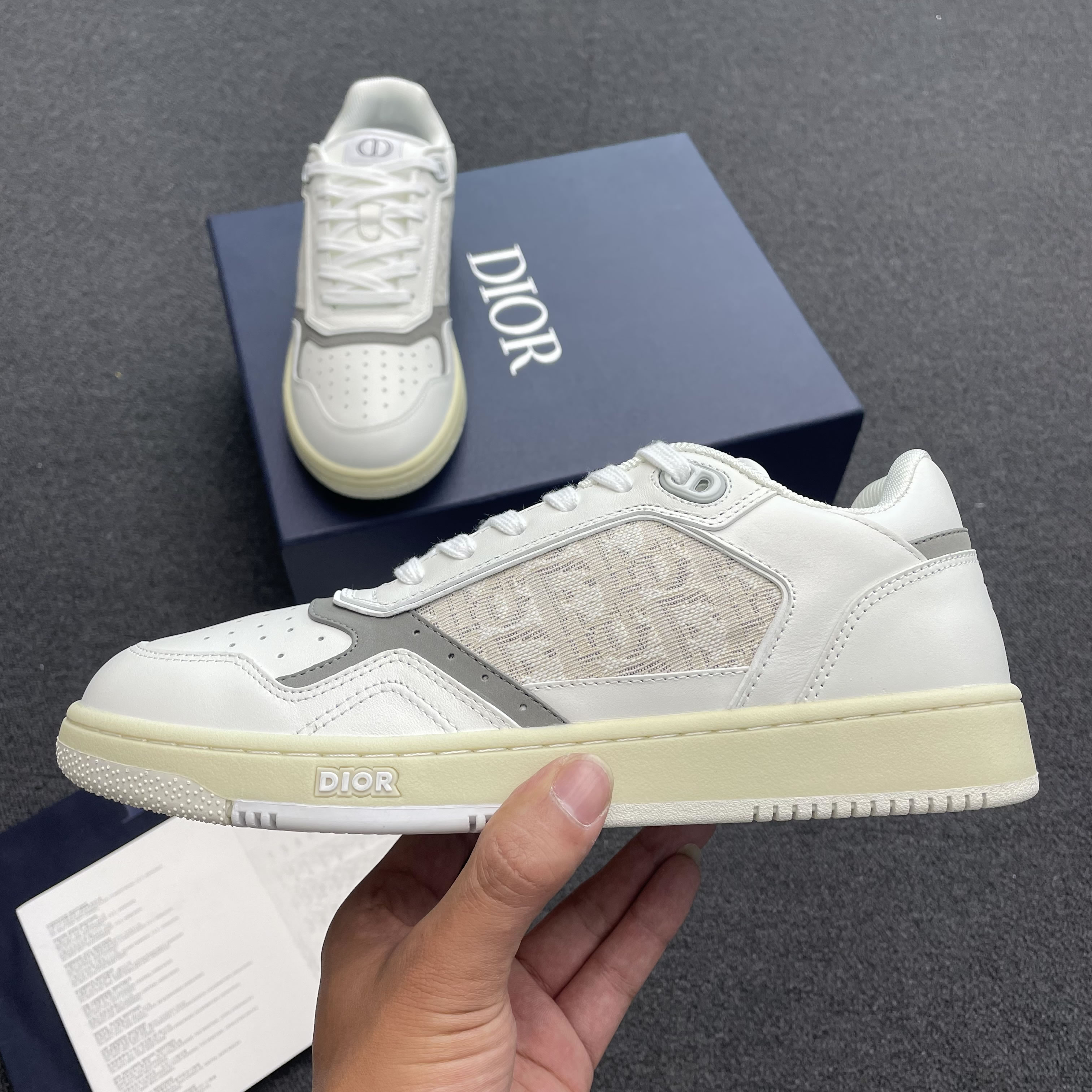 Dior B27 Low Gray White Beige Black 3sn272zir H165 H173 H965 H068 (15) - www.newkick.vip