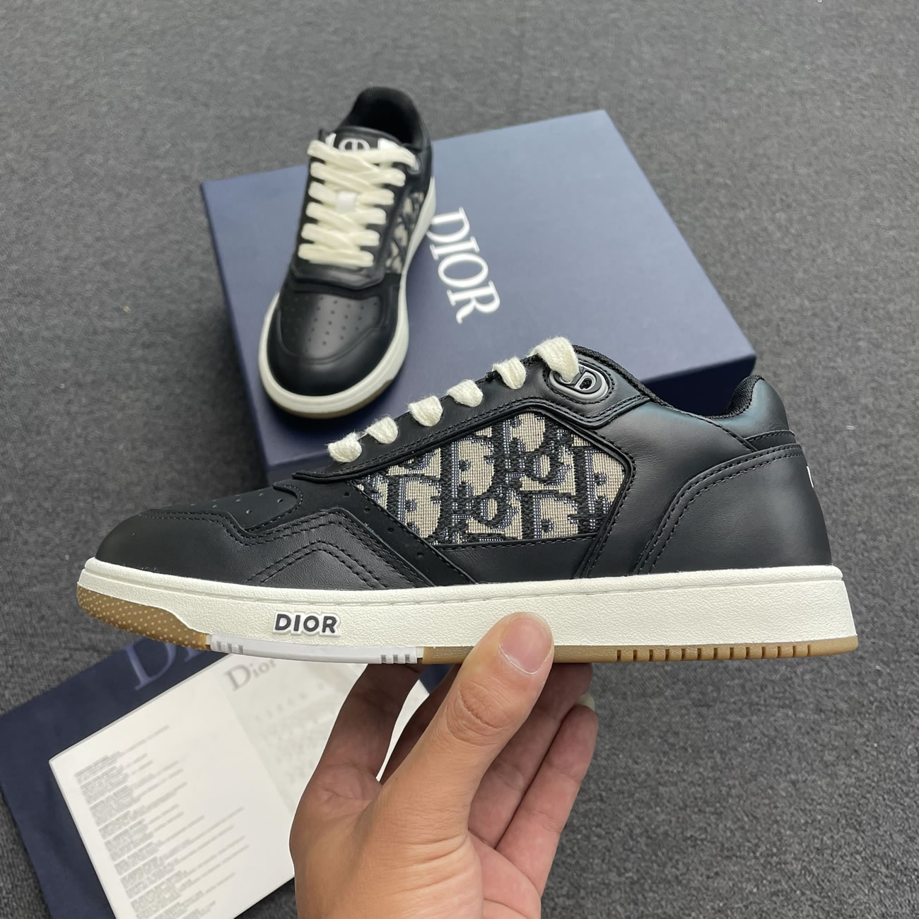 Dior B27 Low Gray White Beige Black 3sn272zir H165 H173 H965 H068 (3) - www.newkick.vip