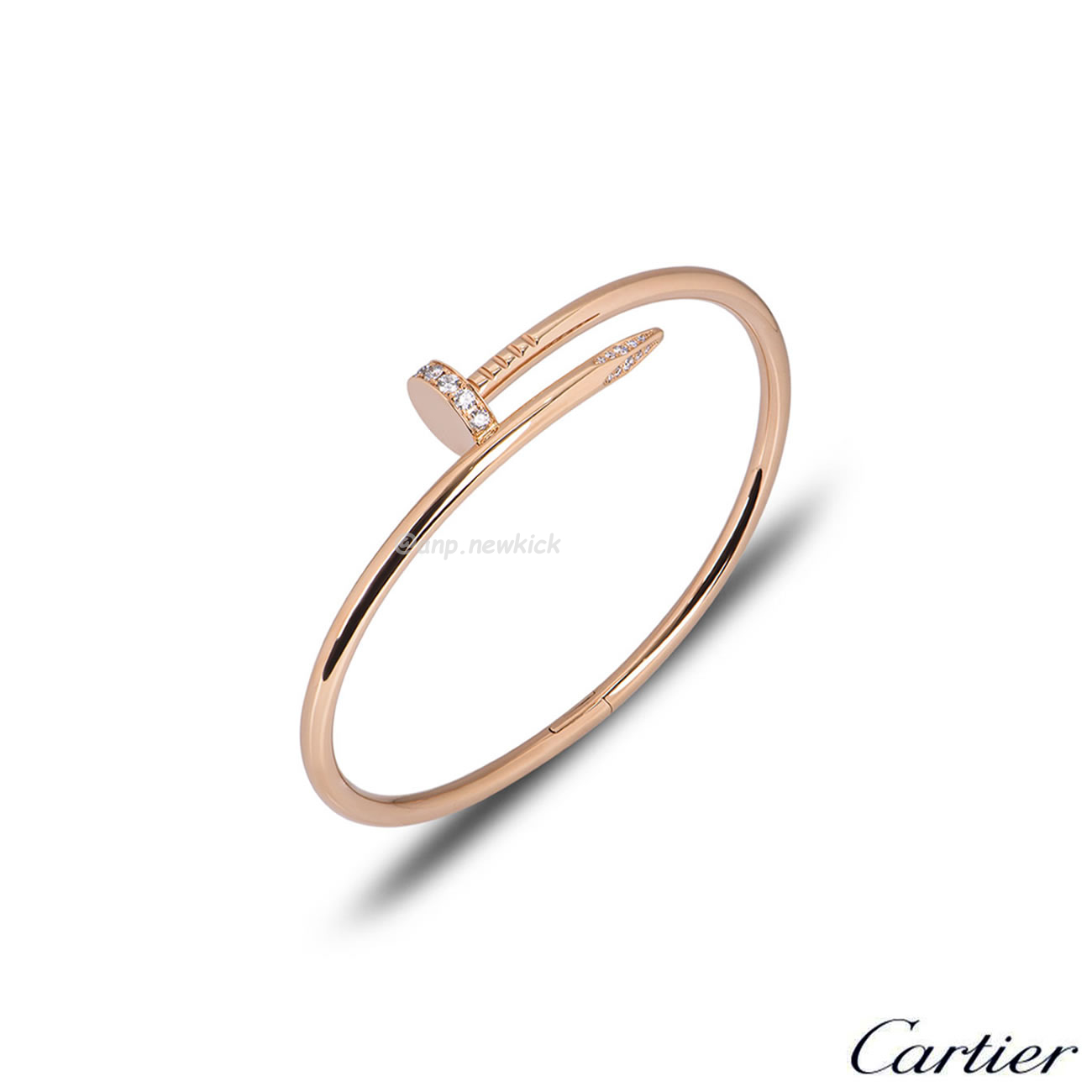 Cartier Rose Gold Silver Diamond Juste Un Clou Bracelet Size 16 B6048516 (1) - www.newkick.vip