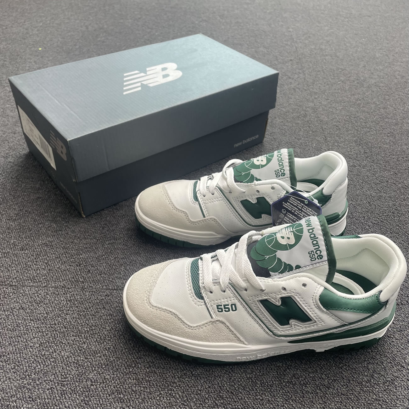 New Balance 550 White Green Bb550wt1 (6) - www.newkick.vip