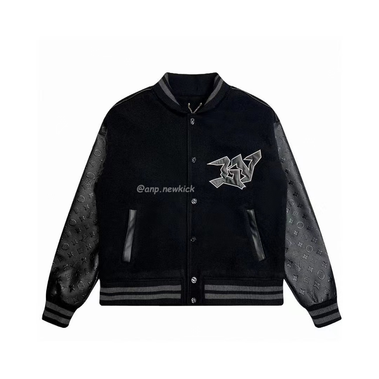 Louis Vuitton Dark Clown Reversible Men Panel Leather Baseball Jersey (1) - www.newkick.vip